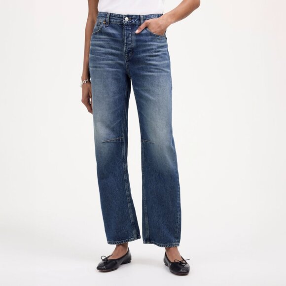 NWT Madewell Darted Barrel-Leg Jean in Irmo Wash - Picture 2 of 6